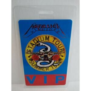Metallica 1992 VIP Vintage Backstage Pass Laminated Original Snakes Guns N Roses